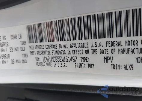 2014 Jeep Cherokee Limited из США, поврежденный, VIN 1C4PJMDB5EW151497